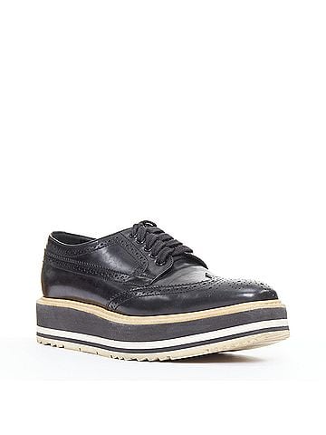 Prada Prada Wingtip Platform Brogue Oxfords (view 2)