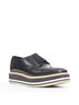 Prada 100% Leather Black Prada Wingtip Platform Brogue Oxfords Size EU 37 1/2 - photo 2