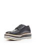 Prada 100% Leather Black Prada Wingtip Platform Brogue Oxfords Size EU 37 1/2 - photo 3