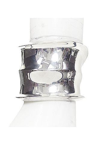 Saint Laurent Saint Laurent mirror silver high shine wide cuff (view 2)