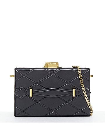 Oscar De La Renta Oscar De La Renta Leather Box Clutch Bag (view 1)