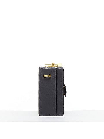 Oscar De La Renta Oscar De La Renta Leather Box Clutch Bag (view 2)
