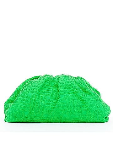 Bottega Veneta Bottega Veneta The Pouch green terrycloth frame clutch bag (view 1)