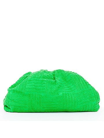 Bottega Veneta Bottega Veneta The Pouch green terrycloth frame clutch bag (view 2)