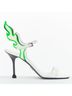 Prada 100% Patent Leather White Prada Patent Leather Flame Sandals Size EU 36 - photo 1