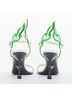 Prada 100% Patent Leather White Prada Patent Leather Flame Sandals Size EU 36 - photo 5