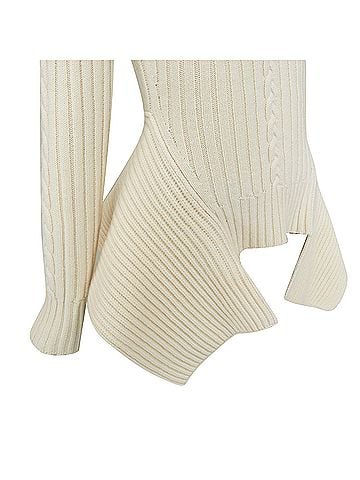 Alexander McQueen Alexander McQueen asymmetric drape peplum sweater (view 2)