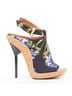 Givenchy 100% Cotton Purple Givenchy Canvas Cork Heels Size EU 38 - photo 1