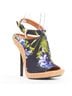 Givenchy 100% Cotton Purple Givenchy Canvas Cork Heels Size EU 38 - photo 2