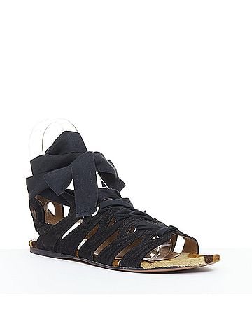 Alaïa Alaia Suede Leopard Gladiator Sandals (view 2)