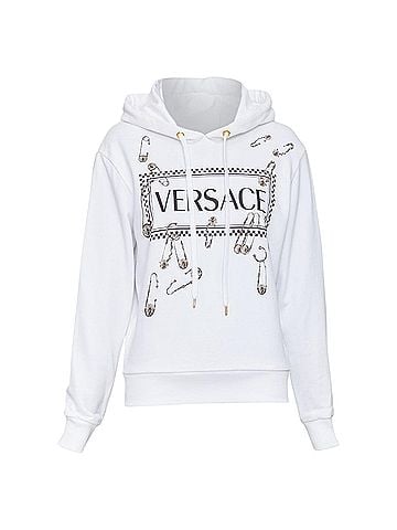 Versace Versace safety pin logo graphic sweatshirt (view 1)