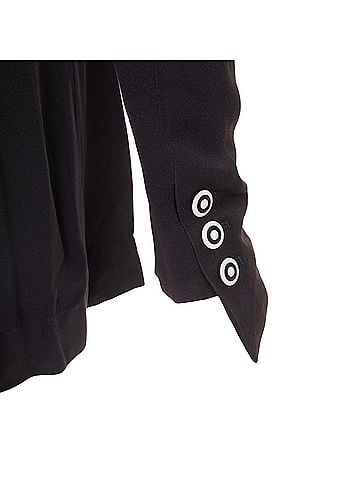Karl Lagerfeld Karl Lagerfeld tie front pleated hem wool crepe coat (view 2)