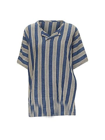 Comme des Garçons Comme des Garcons striped linen boxy fit shirt (view 1)