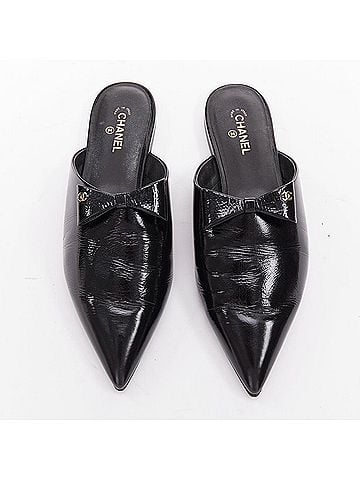 Chanel Chanel Patent Leather Pointy Mules (view 1)