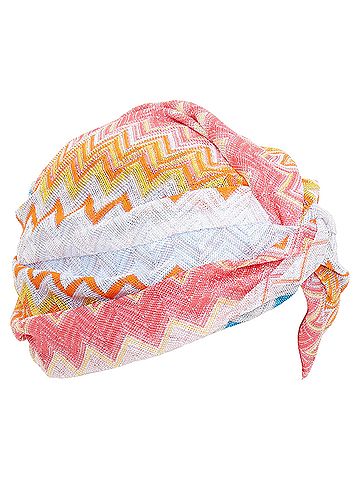 Missoni Missoni lame viscose chevron knit turban hat (view 1)