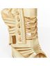 Givenchy 100% Leather Gold Givenchy 2008 Gold Leather Caged Gladiator Heels Size EU 37 1/2 - photo 6