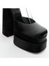 Versace 100% Satin Black Versace Runway Aevitas Double Platform Heels Size EU 41 - photo 6