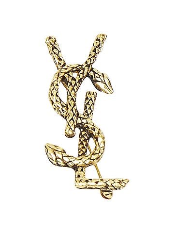 Saint Laurent Saint Laurent Cassandre Opyum Snake YSL pin brooch (view 1)