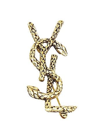 Saint Laurent Saint Laurent Cassandre Opyum Snake YSL pin brooch (view 2)