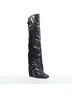 Givenchy 100% Leather Black Givenchy 2012 Leather Foldover Boots Size EU 40 - photo 2