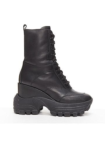 Miu Miu Miu Miu Leather Lace Up Chunky Boots (view 1)