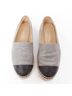 Chanel 100% Leather Silver Chanel Lambskin Leather Espadrilles Size EU 38 1/2 - photo 1