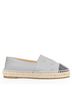 Chanel 100% Leather Silver Chanel Lambskin Leather Espadrilles Size EU 38 1/2 - photo 2