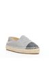 Chanel 100% Leather Silver Chanel Lambskin Leather Espadrilles Size EU 38 1/2 - photo 3