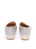 Chanel 100% Leather Silver Chanel Lambskin Leather Espadrilles Size EU 38 1/2 - photo 5