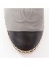 Chanel 100% Leather Silver Chanel Lambskin Leather Espadrilles Size EU 38 1/2 - photo 10