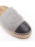 Chanel 100% Leather Silver Chanel Lambskin Leather Espadrilles Size EU 38 1/2 - photo 6