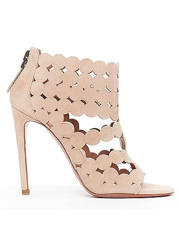 Alaïa Alaia Leather Scallop Cut Out Sandals (view 1)