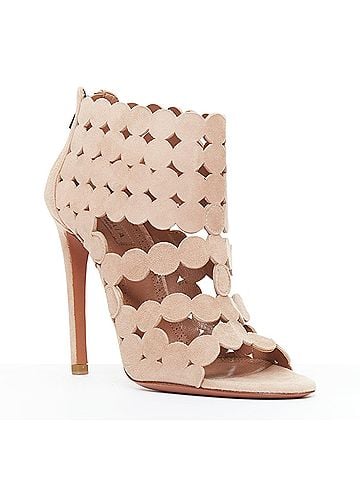 Alaïa Alaia Leather Scallop Cut Out Sandals (view 2)
