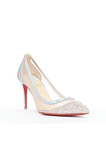 Christian Louboutin Christian Louboutin Mesh Crystal Heels (view 2)
