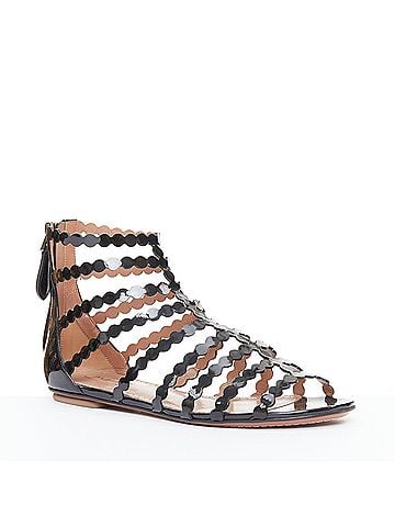 Alaïa Alaia Patent Scalloped Cage Sandals (view 2)