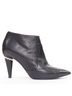 Chanel 100% Leather Black Chanel Leather Cone Heel Ankle Boots Size EU 38 - photo 1
