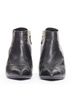 Chanel 100% Leather Black Chanel Leather Cone Heel Ankle Boots Size EU 38 - photo 3