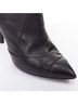 Chanel 100% Leather Black Chanel Leather Cone Heel Ankle Boots Size EU 38 - photo 6