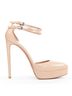 Alaïa 100% Leather Brown Alaia Leather Double Strap Platform Pumps Size EU 37 1/2 - photo 1