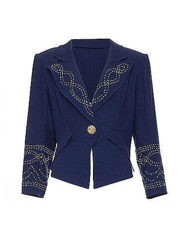 Christian Lacroix Christian Lacroix geometric cord embroidery jacket (view 1)
