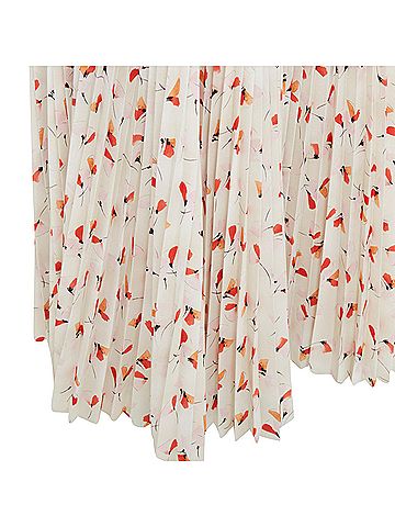 Prada Prada silk allover abstract floral print pleated skirt (view 2)