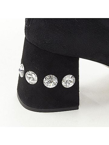Miu Miu Miu Miu Suede Jewelled Over Knee Boots (view 2)
