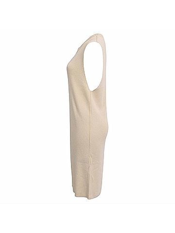 Ann Demeulemeester Ann Demeulemeester Knitted Sleeveless Midi Dress in Cream Rayon (view 2)