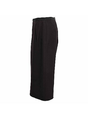 Lanvin Lanvin Midi Straight Skirt in Black Wool (view 2)