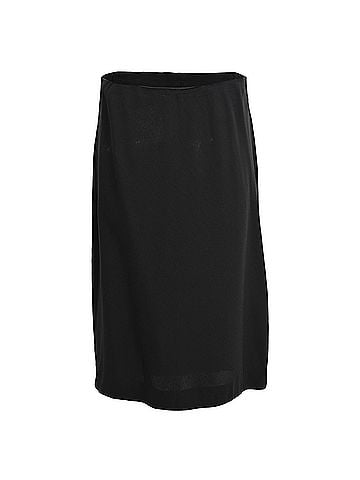 Vanessa Bruno Vanessa Bruno Midi Straight Skirt in Black Acetate (view 1)