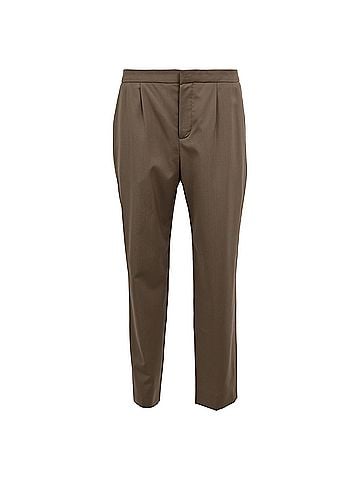 Chloé Chloé Straight-Leg Tailored Trousers in Brown Wool (view 1)