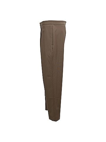 Chloé Chloé Straight-Leg Tailored Trousers in Brown Wool (view 2)