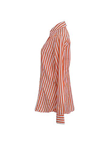 ETRO Etro Striped Button Down Shirt in Orange Cotton (view 2)