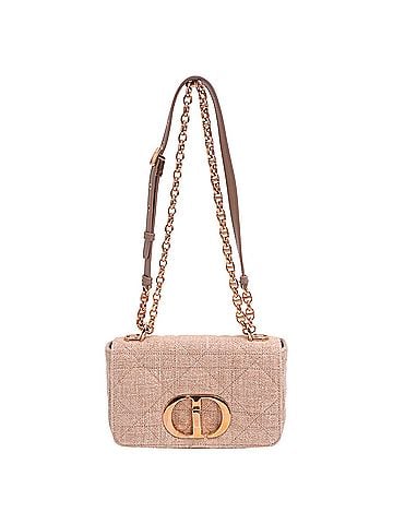 Christian Dior Dior Small Caro Macrocannage Bag in Pink Linen (view 1)