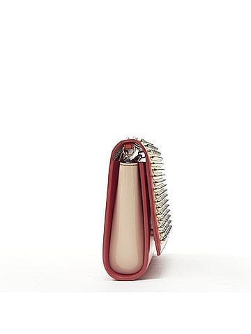Christian Louboutin CHRISTIAN LOUBOUTIN Paloma red gold spike stud pink shoulder chain clutch bag (view 2)